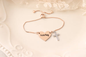 Baptism Bracelet for Girls - Christening Bracelet - Gift for Baptism  - Baby Bracelet - Bracelet for Christening Day - Christening Gift