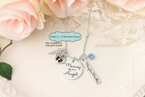 Mommy of an Angel Necklace - Miscarriage Memorial Necklace - Loss of Child Necklace - Sympathy Gift for Child Loss - Stillbirth Memorial