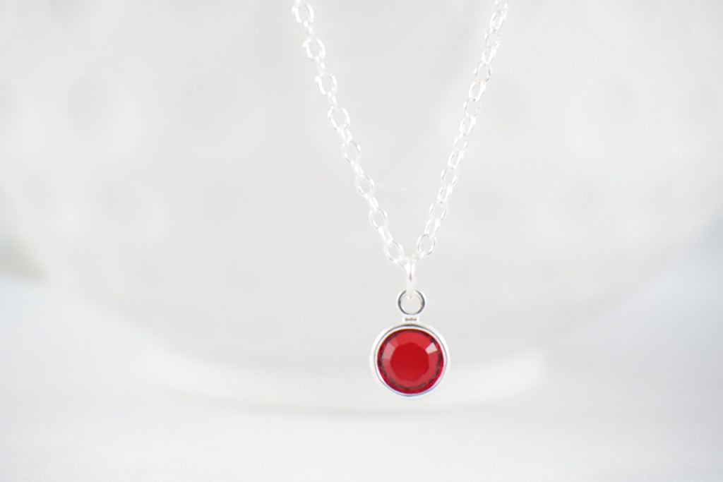 Tiny Birthstone Necklace - Dainty birthstone - Birthday gift - gift for her