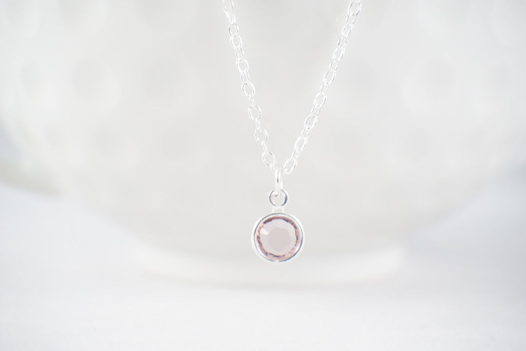 Tiny Birthstone Necklace - Dainty birthstone - Birthday gift - gift for her