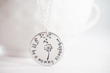 I'll be a mommy someday - infertility necklace - infertility gift - dandelion wish necklace