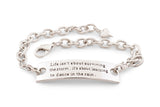 Dance in the rain - life isn't about surviving the storm - inspirational bracelet - inspirational jewelry - encouraging jewelry -