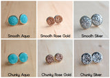 Druzy Stud Earrings - Druzy Earrings - Druzy Post Earrings - Bridesmaid Earrings - Bridesmaid Jewelry - Sparkling Earrings