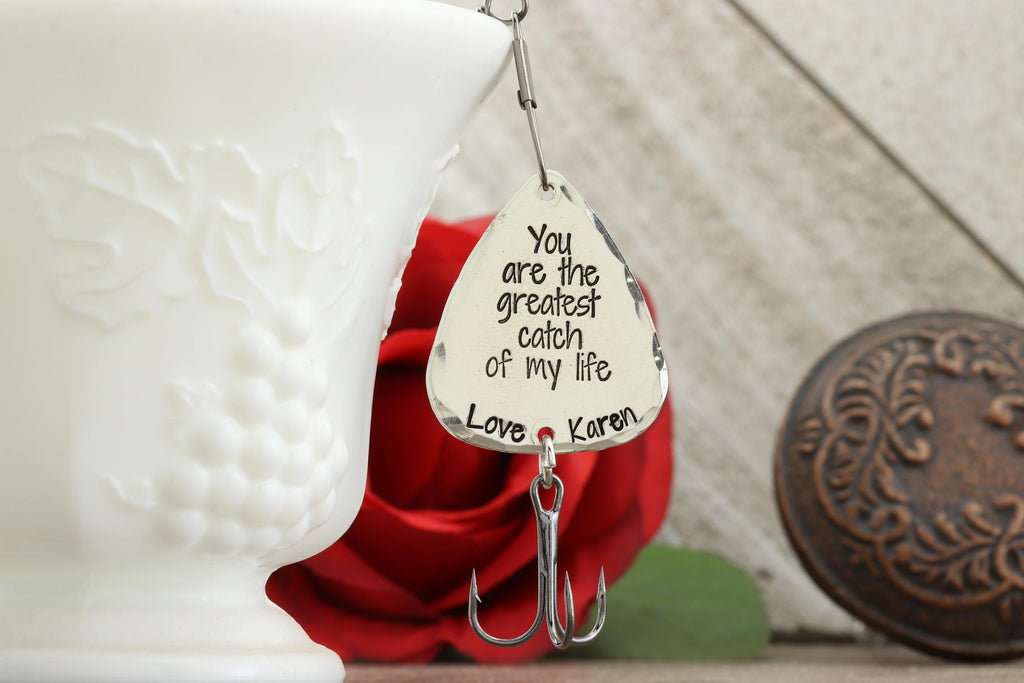 You are the greatest catch of my life fishing lure - gift for him - personalized fishing lure - personalized lure - Valentine's Day for him