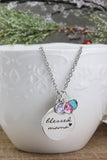 Blessed Mama Necklace - Blessed Mom Neckace - Mothers Jewelry - Personalized Necklace - Personalized Family Jewely - Gift for Mom