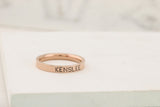 Rose Gold Personalized Ring - Mothers Rings - Hand Stamped Ring - Rosegold personalized ring - Stacking Ring - Name Ring - Engraved Ring