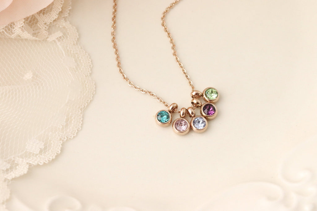 Tiny Birthstone Necklace - Solitare Birthstone Necklace - Dainty Birthstone Jewelry - Birthstone Necklace for Mom - Minimalist Birthstone