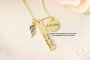Always Loved Never Forgotten Personalized Memorial Necklace - Custom Memorial Necklace - Memorial Keepsake Jewelry - Personalized Memorial