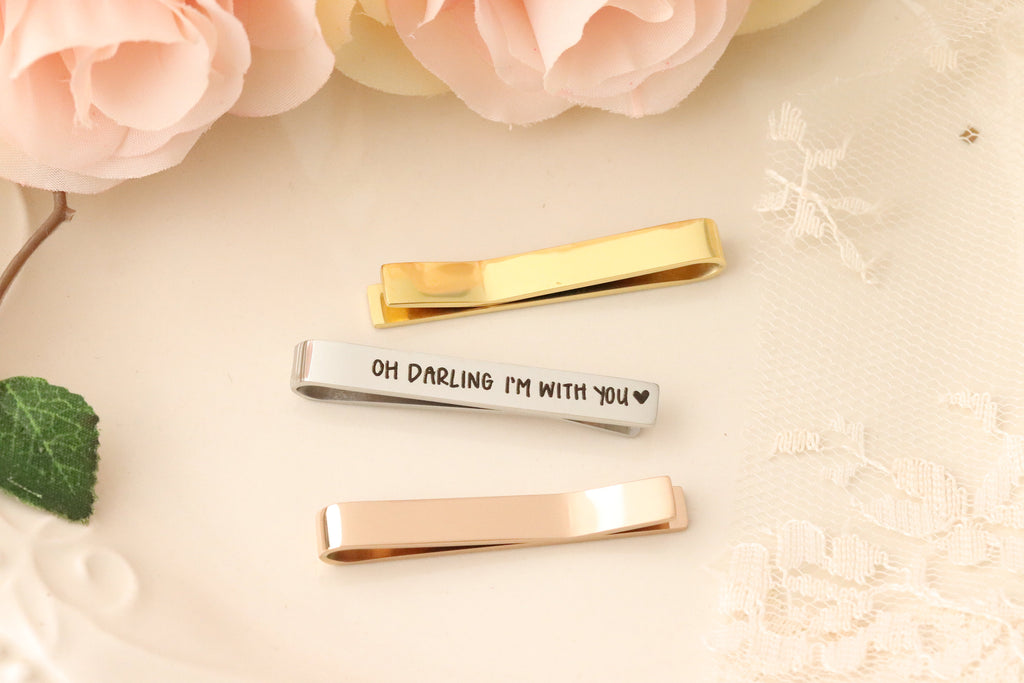 Actual Handwriting Tie Bar - Personalized Tie Bar - Personalized Tie Clip -  Wedding Gift for Husband - Personalized Gift for Dad
