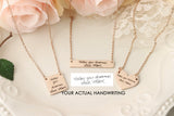 Actual Handwriting Necklace - Custom Handwriting Jewelry - Handwriting Heart Necklace - Gift with Actual Handwriting - Handwriting Keepsake