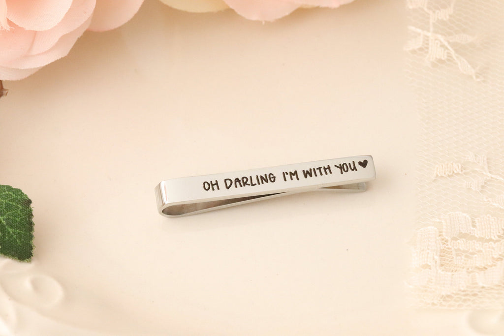 Actual Handwriting Tie Bar - Personalized Tie Bar - Personalized Tie Clip -  Wedding Gift for Husband - Personalized Gift for Dad