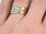 Personalized Stackable Ring - Personalized Ring - Mothers Rings - Hand Stamped Ring - Ring with Names - Stacking Ring - Name Ring - Engraved